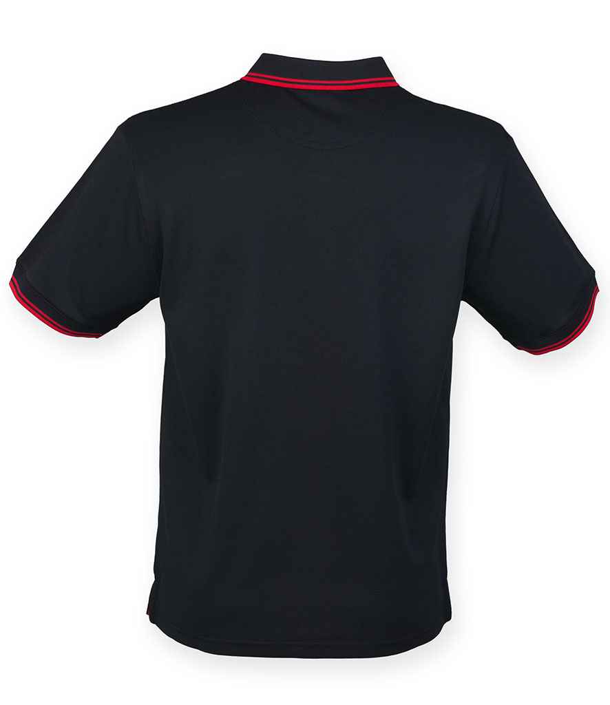 Henbury Coolplus Tipped Polo Shirt - Image 3