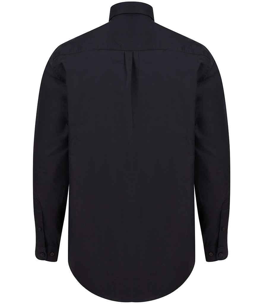 Henbury Modern Long Sleeve Classic Fit Oxford Shirt - Image 3