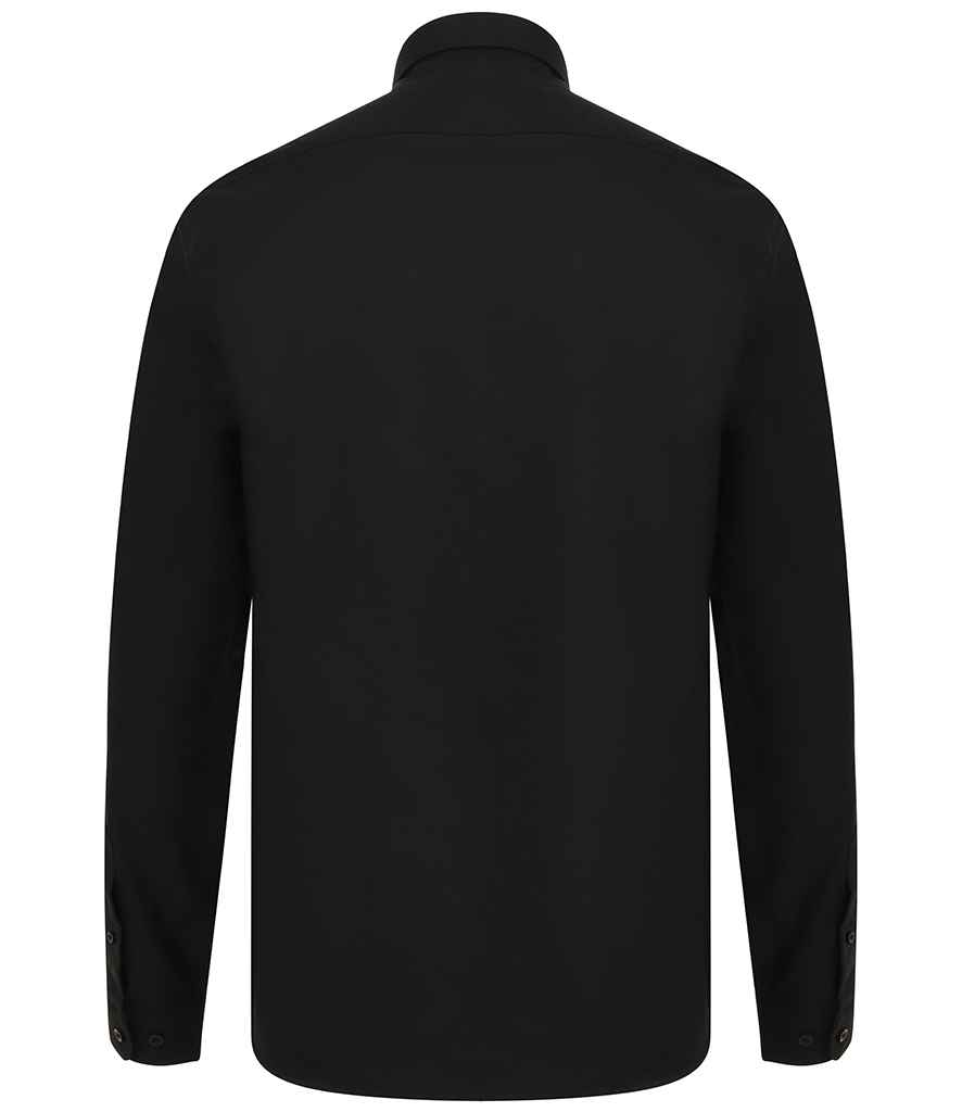 Henbury Modern Long Sleeve Regular Fit Oxford Shirt - Image 3