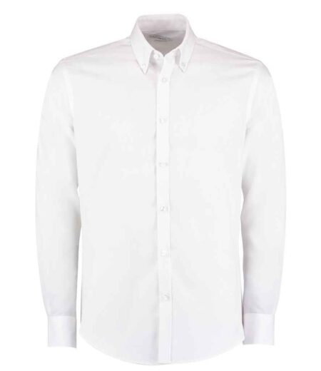 Kustom Kit Long Sleeve Slim Fit Oxford Twill Non-Iron Shirt