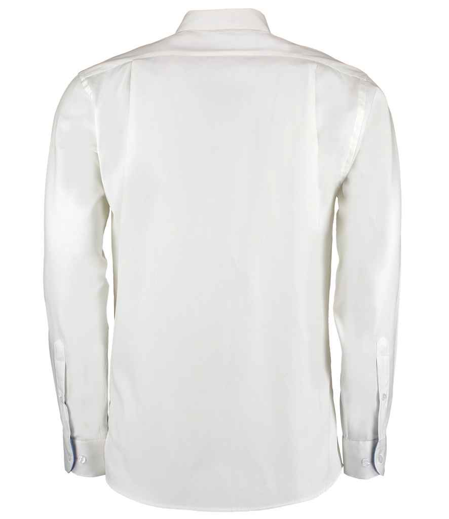 Kustom Kit Premium Long Sleeve Contrast Tailored Oxford Shirt - Image 3