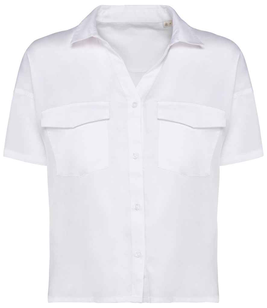 Native Spirit Ladies Short Sleeve Oversized TENCEL Shirt