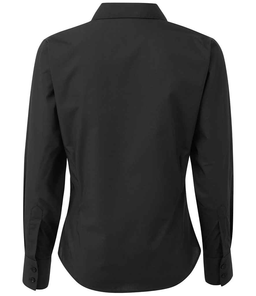 Premier Ladies Long Sleeve Poplin Blouse - Image 3