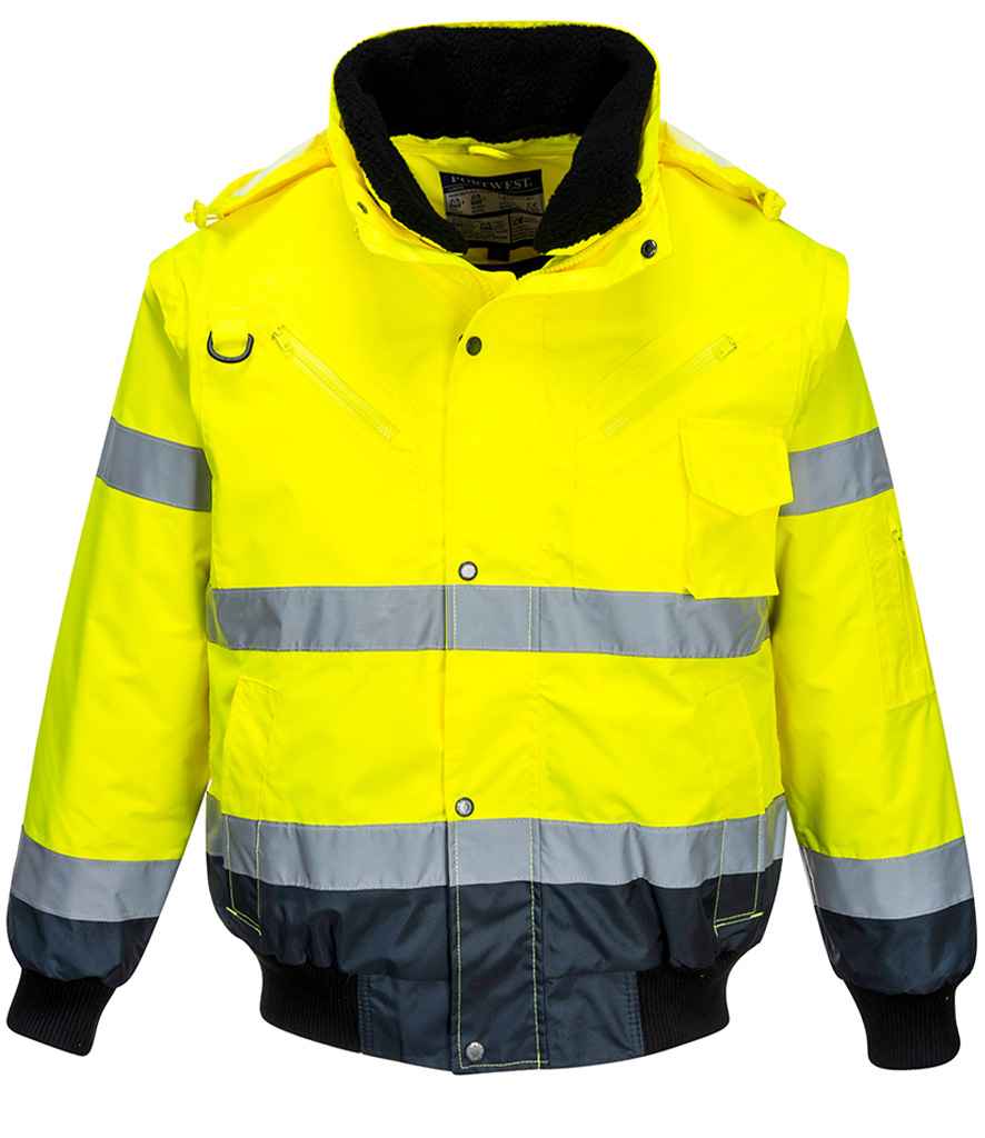 Portwest 3-in-1 Hi-Vis Bomber Jacket - Image 2