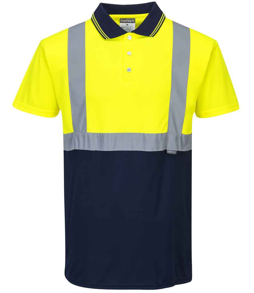 Portwest Hi-Vis Two Tone Polo Shirt - Image 2