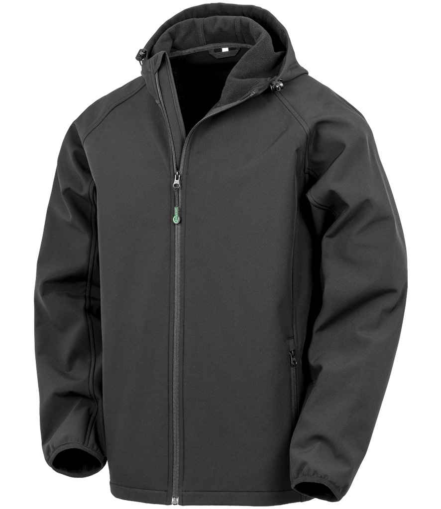 Result Genuine Recycled Three Layer Printable Hooded Soft Shell Jacket - Image 2