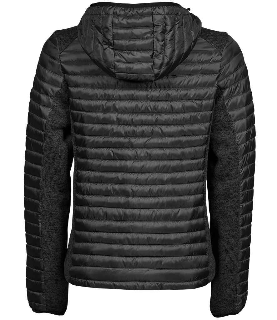 Tee Jays Ladies Crossover Hooded Padded Outdoor Jacket - Image 3