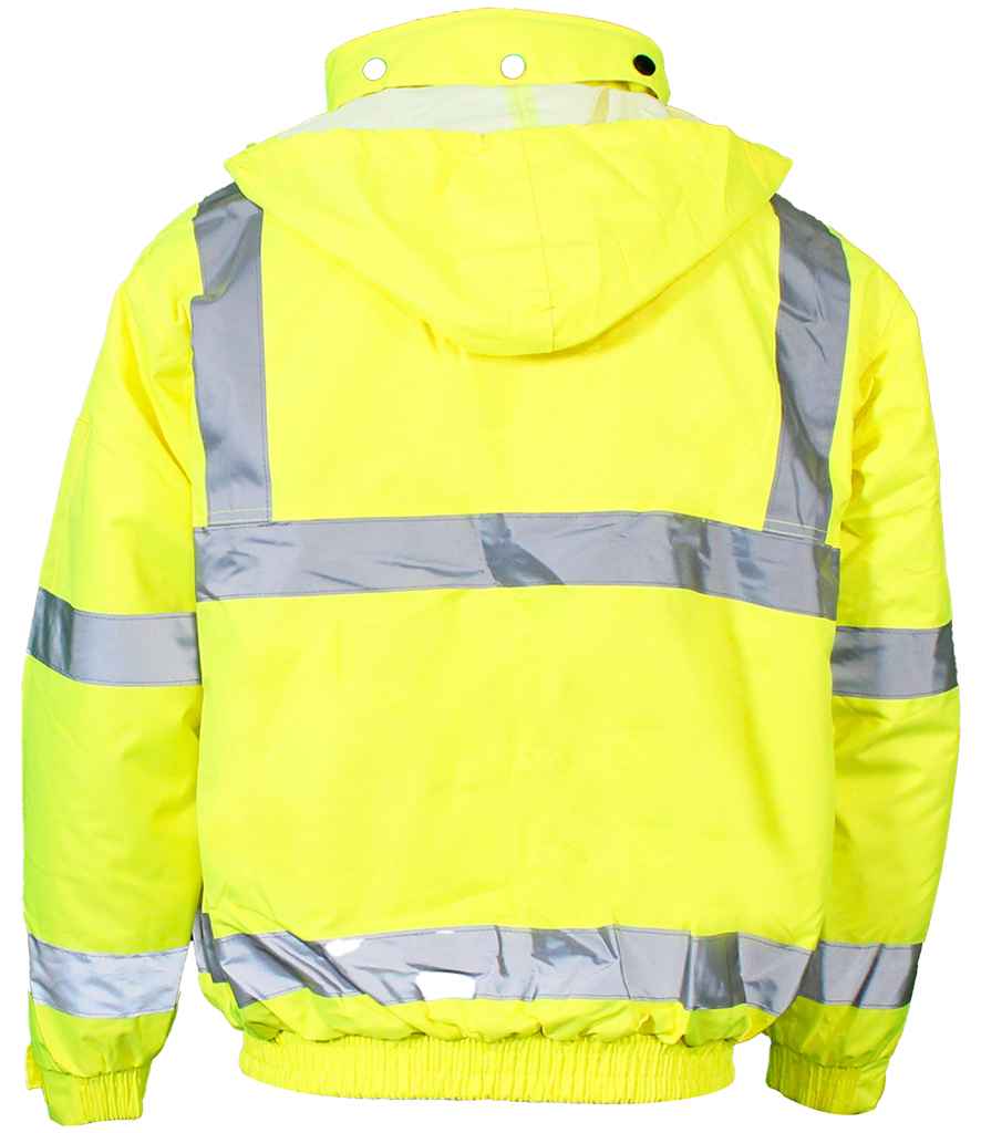 Warrior Hi-Vis Fleece Lined Bomber Jacket - Image 3
