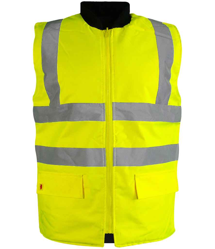 Warrior Hi-Vis Reversible Bodywarmer - Image 2