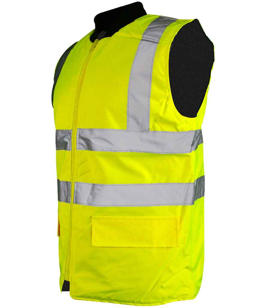 Warrior Hi-Vis Reversible Bodywarmer - Image 4
